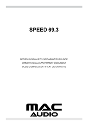 MAC Audio SPEED 69.3 Manual De Instrucciones