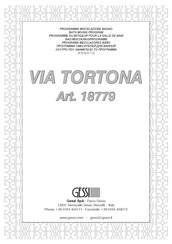 Gessi VIA TORTONA 18779 Manual De Instrucciones