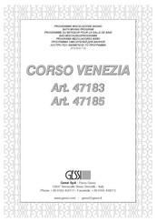 Gessi CORSO VENEZIA 47185 Manual De Instrucciones