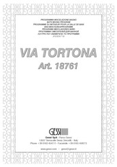 Gessi VIA TORTONA 18761 Manual De Instrucciones