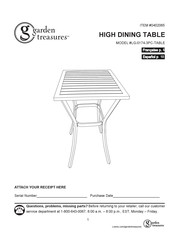 Garden Treasures LG-0174-3PC-TABLE Manual De Instrucciones