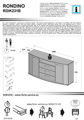 Forte RONDINO RDIK231B Instrucciones De Montaje