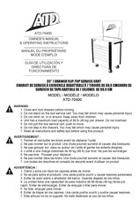 ATD ATD-70400 Guía De Utilización Y Directivas De Funcionamiento