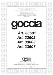 Gessi goccia 33602 Instrucciones De Montaje