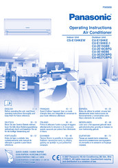 Panasonic CU-E15HKE Instrucciones De Operación