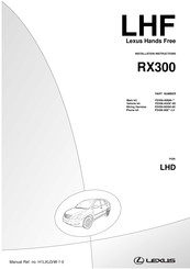 Lexus RX300 Instrucciones De Instalación