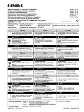 Siemens 3VL92 7D.30 Serie Instructivo