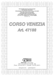 Gessi CORSO VENEZIA 47188 Manual De Instrucciones