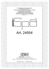 Gessi iSpa 24954 Manual Del Usuario
