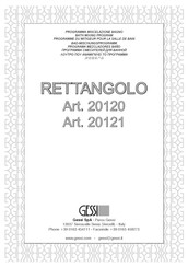 Gessi RETTANGOLO 20121 Manual De Instrucciones