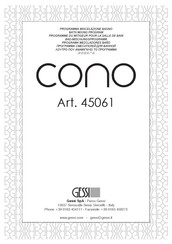 Gessi CONO 45061 Manual De Instrucciones