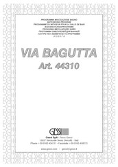 Gessi VIA BAGUTTA 44310 Manual De Instrucciones