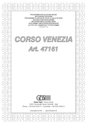 Gessi CORSO VENEZIA 47161 Manual De Instrucciones