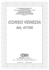 Gessi CORSO VENEZIA 47190 Manual De Instrucciones