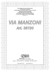 Gessi VIA MANZONI 38720 Manual De Instrucciones