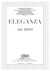 Gessi ELEGANZA 46103 Manual De Instrucciones