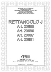 Gessi RETTANGOLO J 20685 Manual Del Usuario