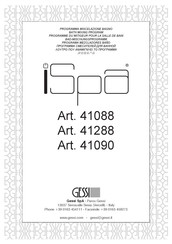 Gessi Spa 41288 Manual Del Usuario