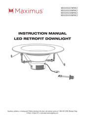 MAXIMUS MDO0265040MPWC2 Manual De Instrucciones