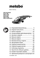 Metabo WX 20-230 SP Manual Original