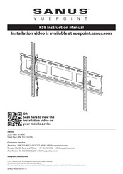 SANUS VuePoint F58 Manual De Instrucciones