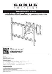 SANUS VuePoint F180 Manual Del Usuario