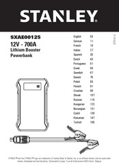 Stanley SXAE00125 Manual De Instrucciones