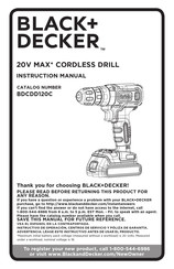 Black+Decker BDCDD120C Manual De Instrucciones