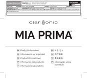 Clarisonic MIA PRIMA Información Del Producto