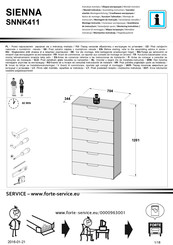 Forte SIENNA SNNK411 Montaje De Instrucción