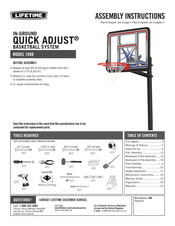 Lifetime QUICK ADJUST 1008 Instrucciones De Ensamble