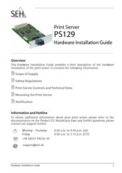 SEH PS129 Guía De Instalación De Hardware