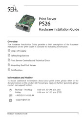 SEH PS26 Guía De Instalación De Hardware