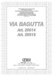 Gessi VIA BAGUTTA 29914 Manual Del Usuario