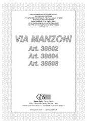 Gessi VIA MANZONI 38604 Instrucciones De Montaje