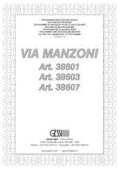 Gessi VIA MANZONI 38607 Manual Del Usuario