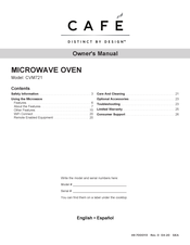 Cafe CVM721 El Manual Del Propietario