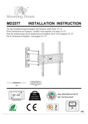 Mounting Dream MD2377 Instrucciones De La Instalación