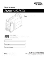 Lincoln Electric Aspect 230 AC/DC Manual Del Operador