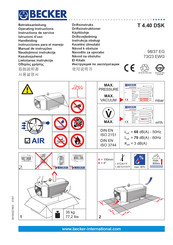 Becker T 4.40 DSK Instrucciones Para El Manejo