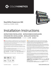 Color Kinetics ReachElite Powercore 300 Instrucciones De Instalación