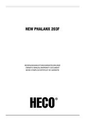 Heco New Phalanx 203F Manual Del Proprietário