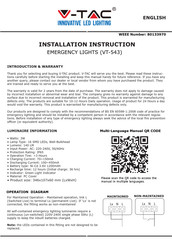 V-TAC VT-543 Manual Del Usuario