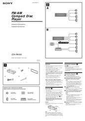 Sony CDX-RW300 Instalación / Conexiones