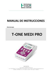 I-Tech T-ONE MEDI PRO Manual De Instrucciones