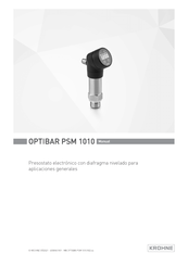 KROHNE OPTIBAR PSM 1010 Manual