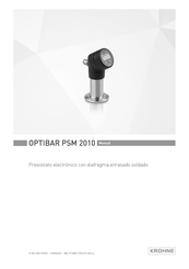 KROHNE OPTIBAR PSM 2010 Manual