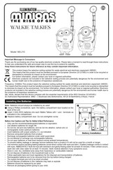 eKids minions WALKIE TALKIES MS-210 Manual De Instrucciones