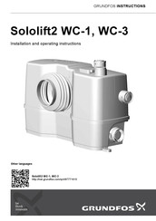 Grundfos Sololift2 WC-3 Instrucciones De Instalación Y Funcionamiento