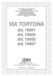 Gessi VIA TORTONA 18607 Manual De Instrucciones